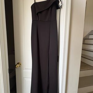 One shoulder Black Evening Gown new with tags